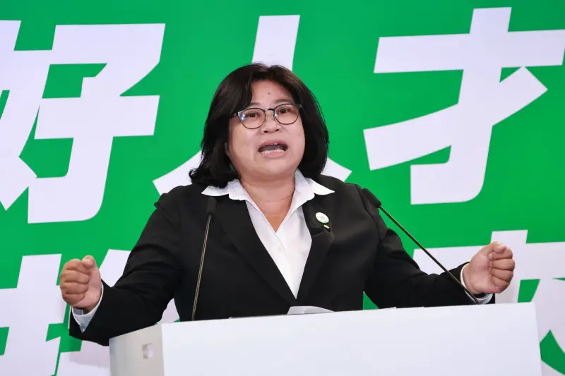 ▲綠委王美惠被提名參選嘉義市長。（圖／記者吳翊緁攝，2025.10.22）