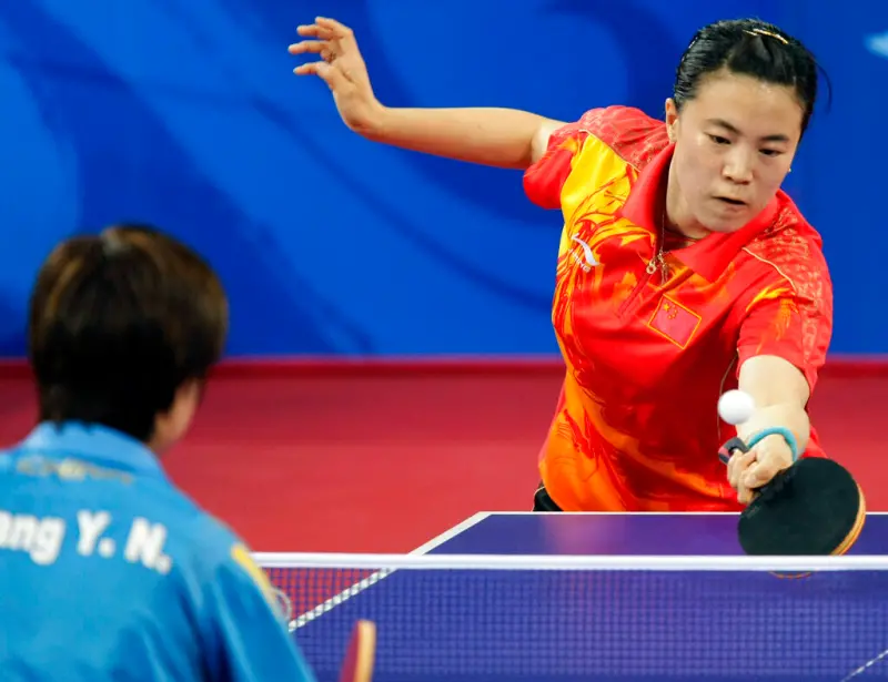 ▲今（23）日是中國女子乒乓球傳奇人物王楠的47歲生日。（圖／美聯社／達志影像）