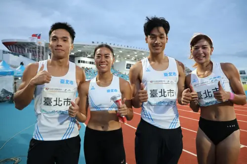 全運會／台北市寫下4x400混合接力全國紀錄！3分24秒03強勢奪金
