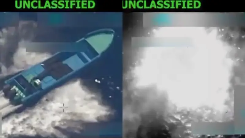 ▲美國國防部長赫格塞斯（Pete Hegseth）22日證實，美軍在太平洋東部對一艘船隻發動致命攻擊，造成船上兩人全數喪生。（圖／翻攝自X@SecWar）