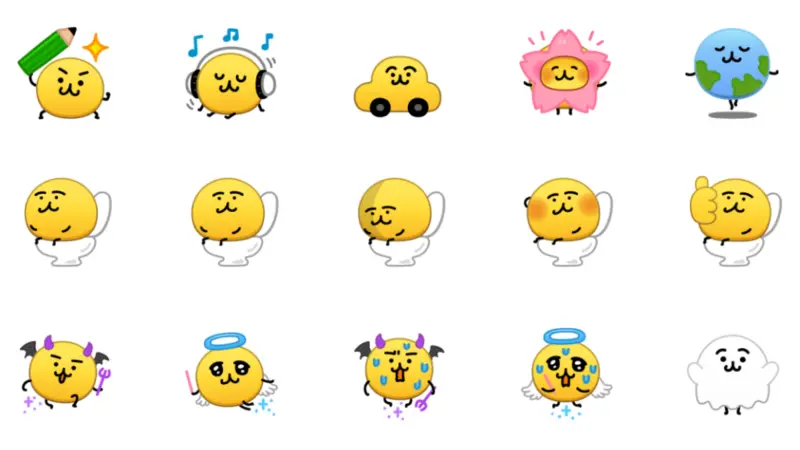 ▲曾免費下載爆紅的LINE貼圖「小傢伙」回歸了！LINE小編於社群Threads上表示，「還帶著五張馬桶回來」。第2彈重新以販售商品形式上架，總數新增8張加量不加價，讓粉絲嗨喊「快炫耀地瓜球」。（圖／翻攝自LINE）