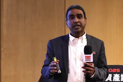 ▲賈拉迪認為，穩定幣是近30年來金融服務領域最具突破性的創新之一，未來將重新定義新一代的金融體系。（圖／記者朱永強攝）