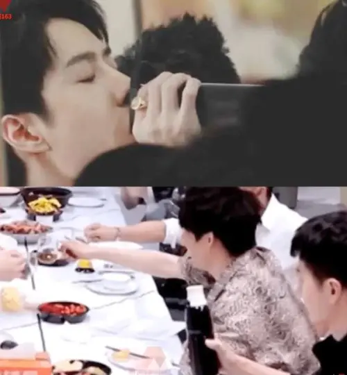 ▲于朦朧案引發人人自保？除了肖戰之外，王一博也被發現參與宴席僅使用自己的杯子，且全程顧緊緊。（圖／翻攝自Threads）