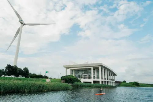 ▲海濱探險隊的伸港芳苑，好好享受與海牛散步、海口體驗SUP、海港賞落日。（圖／彰化縣政府提供）