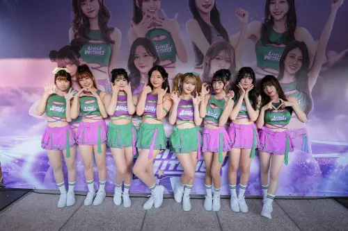 ▲「Little Witches」小魔女啦啦隊原有八名成員，由隊長陳伊領軍，成員包括玥晨、以恩、小李子、娜比，以及韓籍成員「水原女神」金吉娜、高人氣樂天女孩廉世彬，與清新風格新星高佳彬。（圖／臺中連莊提供）