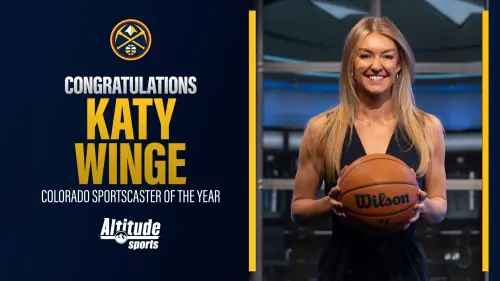 ▲據丹佛地區媒體指出，Altitude Sports針對金塊的轉播團隊進行了人事調整，Winge將不再擔任比賽中的球評（color commentator），未來可能轉任場邊採訪或幕後分析工作。（圖／取自Katy Winge X）