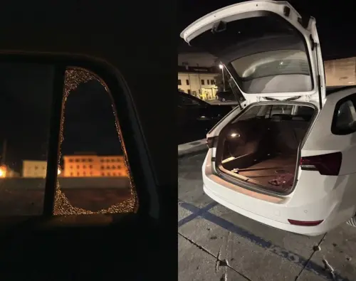 ▲壯壯在即將回程的途中，被歹徒砸破車窗行竊，損失高達600萬台幣（圖／汗土娛樂）