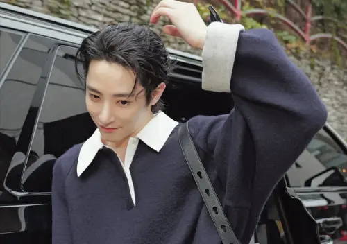 ▲李洙赫性感深V西裝登台！紅毯炸出胸肌　雨中甜喊：浪漫來自粉絲。（圖／李洙赫IG@leesoohyuk）