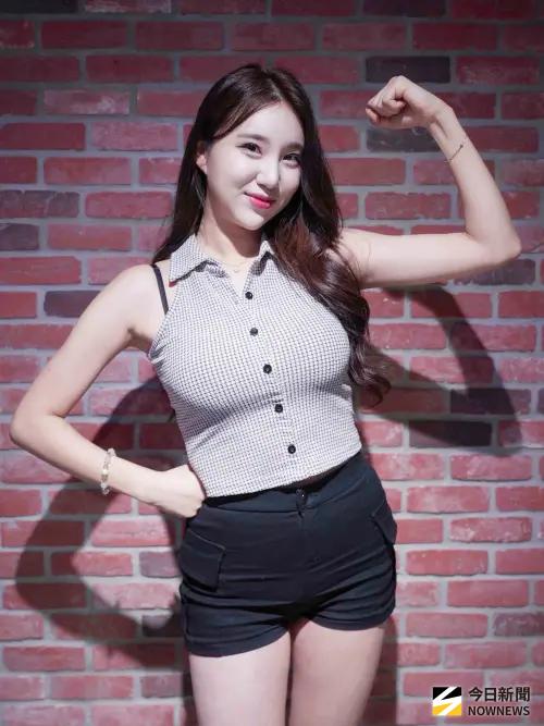 ▲金賢姈坦言自己不是纖細的啦啦隊，但想讓粉絲們知道：「美，其實有很多種！」（圖／記者張一笙攝）