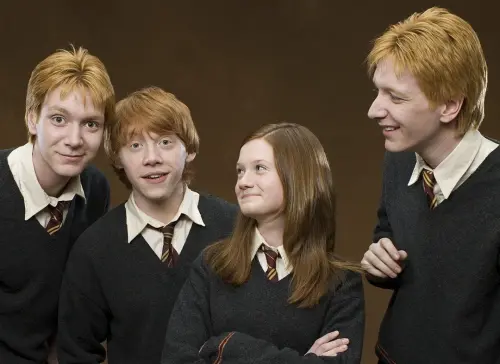 ▲哈利波特衛斯理兄妹聚餐獨缺他！榮恩（左2）IG洩線索　粉絲驚：又當爸了。（圖／IG@harrypotter）