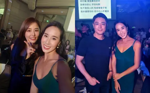 ▲林心如（左圖左）父母金婚！霍建華（右圖左）帥氣出席　陳美鳳感動喊：最堅定的緣分。（圖／李詹瑩 Joy Lee FB）