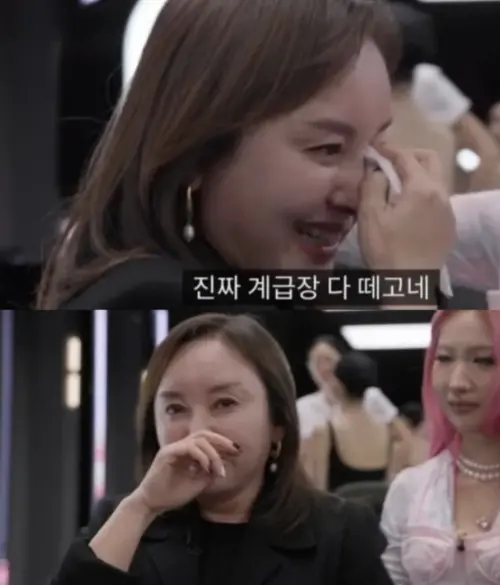 ▲金善珍在節目中哽咽落淚。（圖／翻攝自X）