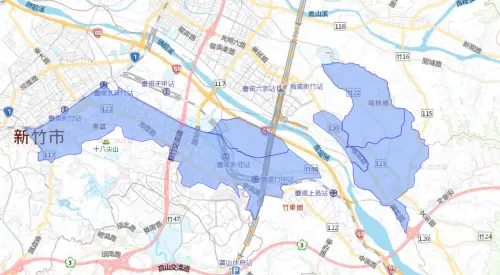 ▲10月28日寶山給水廠辦理「竹北-新竹雙向供水系統閥類改善工程」，新竹縣市停水範圍如圖。（圖／自來水公司）