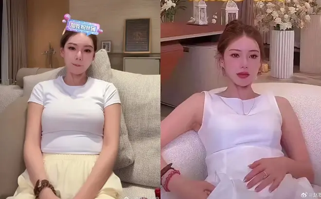 ▲馬筱梅（如圖）2024年5月與汪小菲結婚，如今懷胎7個月，日前於直播中透露已經變胖7公斤、飛回台灣坐月子，即將升格當媽的心情歡喜到藏不住。（圖／微博@楠楠的極地白、@趙瞾說事）