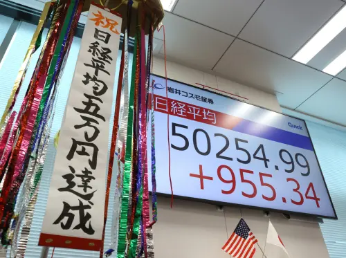 東京股市大爆發！日股狂漲破5萬點　「早苗經濟學」成關鍵推手
