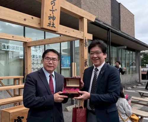 ▲ 去年在「鄭成功誕辰400周年」，雙方喜上加喜締結為友誼市，可說是意義深遠，黃偉哲也感謝黑田市長多次率團來訪台南，很高興能親自到訪平戶跟各位老朋友們會面。（圖／南市府提供）