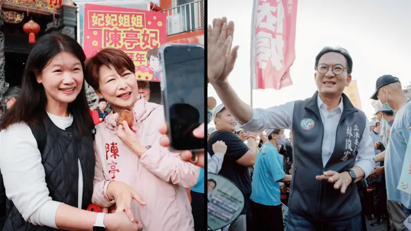 ▲綠台南市長民調曝光　陳亭妃支持度領先（圖／陳亭妃、林俊憲臉書）