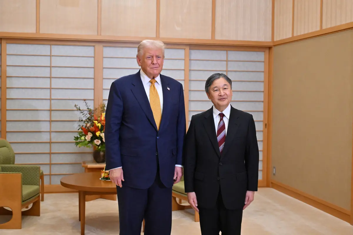 川普抵達日本！與德仁天皇握手會面 盧特尼克被帶去歌舞伎座參觀