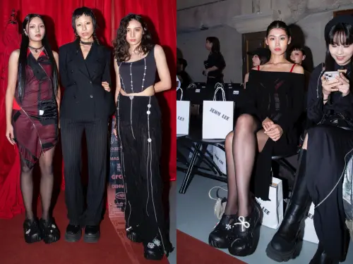 ▲左起：KAXA」Kaį李凱琳、設計師JENN LEE、KAXA」Lexa、Andii家安。（圖／Crocs提供）