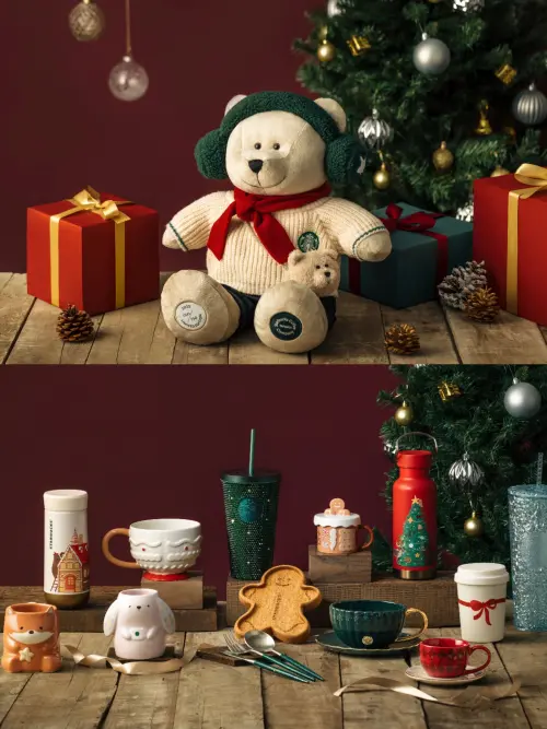 ▲「星品牌風格GIANT熊寶寶」4780元、「星芒璀璨Bling不鏽鋼TOGO冷水杯」3680元。（圖／星巴克提供）