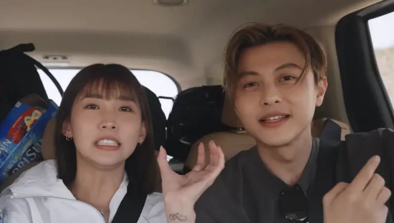 ▲粿粿（左）被丈夫范姜彥豐指控出軌王子（右），如今兩人遊歷美國片段遭挖，不少親密互動讓網友直呼：「根本就是外遇鐵證。」（圖／王子 邱勝翊 Prince Chiu YouTube）