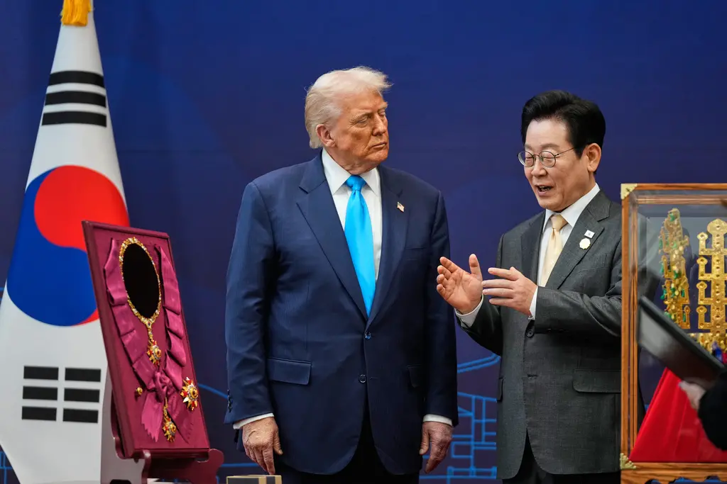 韓美峰會歷時87分鐘！李在明請川普提供核潛艦燃料 承諾增加軍費