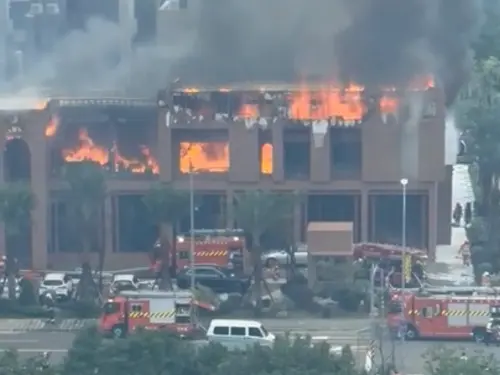 快訊／開賣前驚傳火警！華固建設「新店破億建案」火舌猛竄畫面曝
