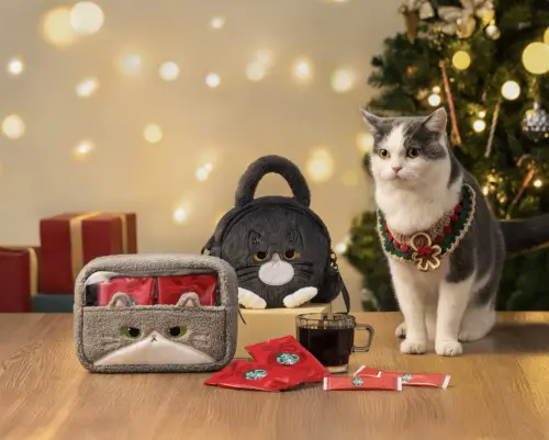 ▲2025星巴克灰貓系列880元／個。（圖／星巴克提供）