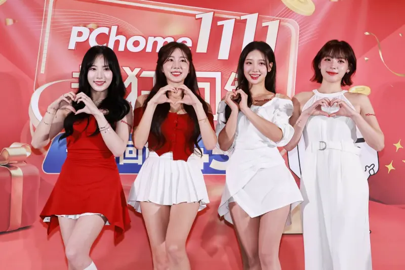 ▲PChome24h 雙11找來韓籍啦啦隊朴旻曙、安芝儇、禹洙漢、河智媛四大女神擔任活動大使，除拍攝宣傳影片，也會有直播活動和粉絲直接互動。（圖／記者吳翊緁攝）