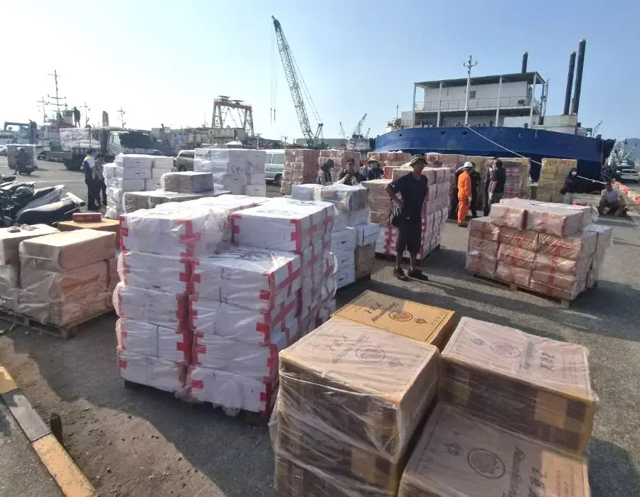 確保國人食安及健康！保3總隊2大隊查獲貨輪載運冷凍肉類及私菸