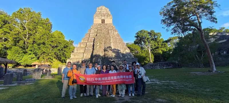    ▲外交部籌組觀光踩線團參訪瓜地馬拉蒂卡爾（Tikal）國家公園。（圖／外交部提供）  
