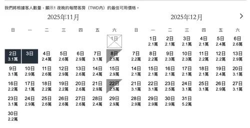 ▲台北嘉佩樂酒店今晚已無房，若選擇明天入住一晚最低價位為一晚3萬1千元。（圖／翻攝台北嘉佩樂）