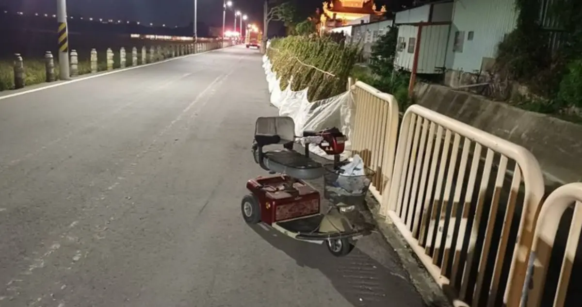 ▲台中大肚區一名92歲老翁摔落「水深20公分」排水溝喪命。（圖／翻攝畫面）