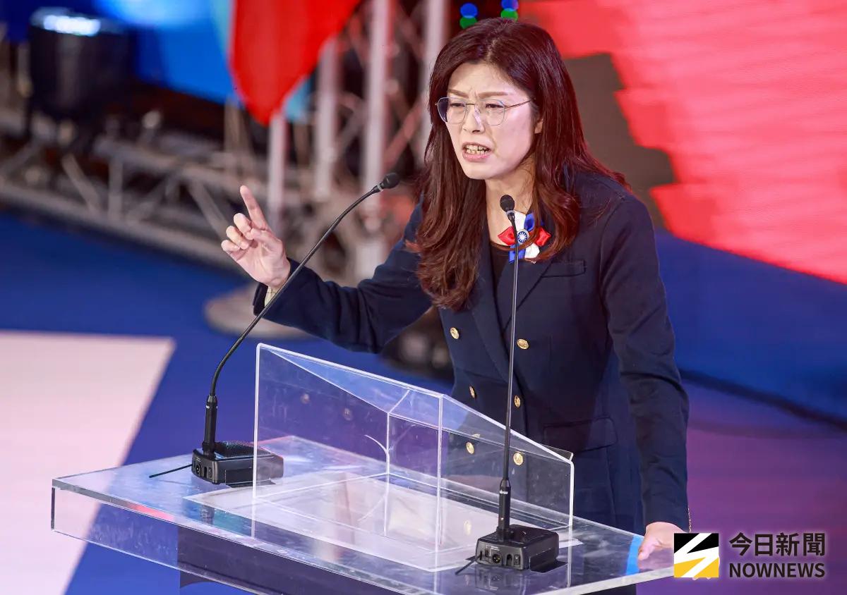 ▲國民黨主席鄭麗文說，台北市黨部感謝現任議長戴錫欽，將繼續接認台北市黨部主委。（圖／記者葉政勳攝）