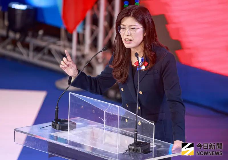 ▲國民黨主席鄭麗文說，台北市黨部感謝現任議長戴錫欽，將繼續接認台北市黨部主委。（圖／記者葉政勳攝）