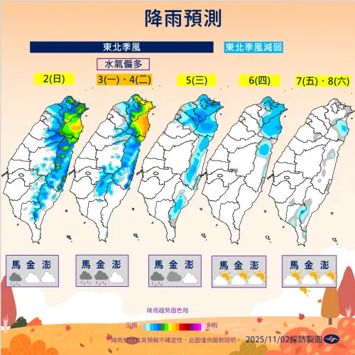明天上班「3地防大雨」！北部低溫下探19度　氣象署：周四將回暖

