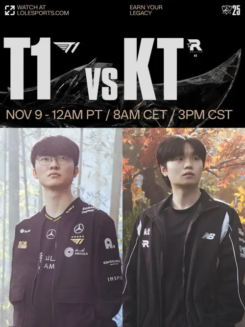 ▲T1對決KT的總決賽將在11月9日下午3點正式開打。（圖／LOL Esports Flickr）
