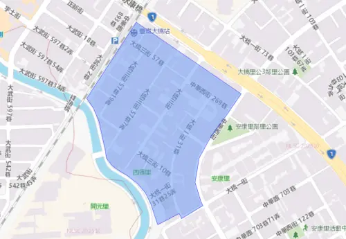 ▲永康區污水下水道改遷工程，11月3日上午9時到晚間17時停水8小時範圍。（圖／台灣自來水公司）