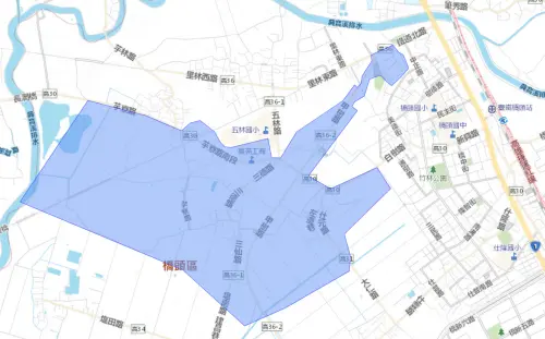 ▲11月3日高雄橋頭區汰換管線工程施工，停水9小時影響範圍圖。（圖／台灣自來水公司）