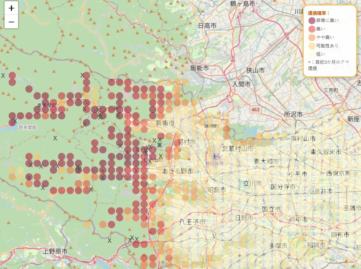 日本學者開發「熊出沒預測地圖」！AI示警東京都有隱藏風險地區