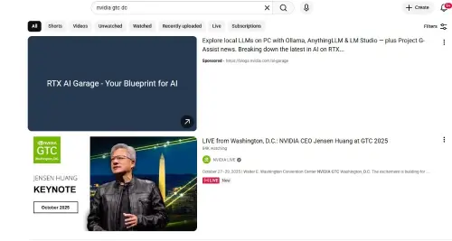 ▲這場GTC的假直播由一個名為「NVIDIA Live」的頻道開設，標題、封面、縮圖全都與官方GTC直播如出一轍。（圖╱取自中國自媒體）