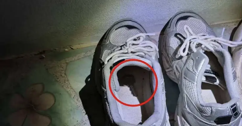 ▲泰國一名女子把備用鑰匙，藏在屋外的鞋子內，結果被小偷竊走所有現金。（圖／翻攝自臉書เหยี่ยวข่าวตะวันออก）