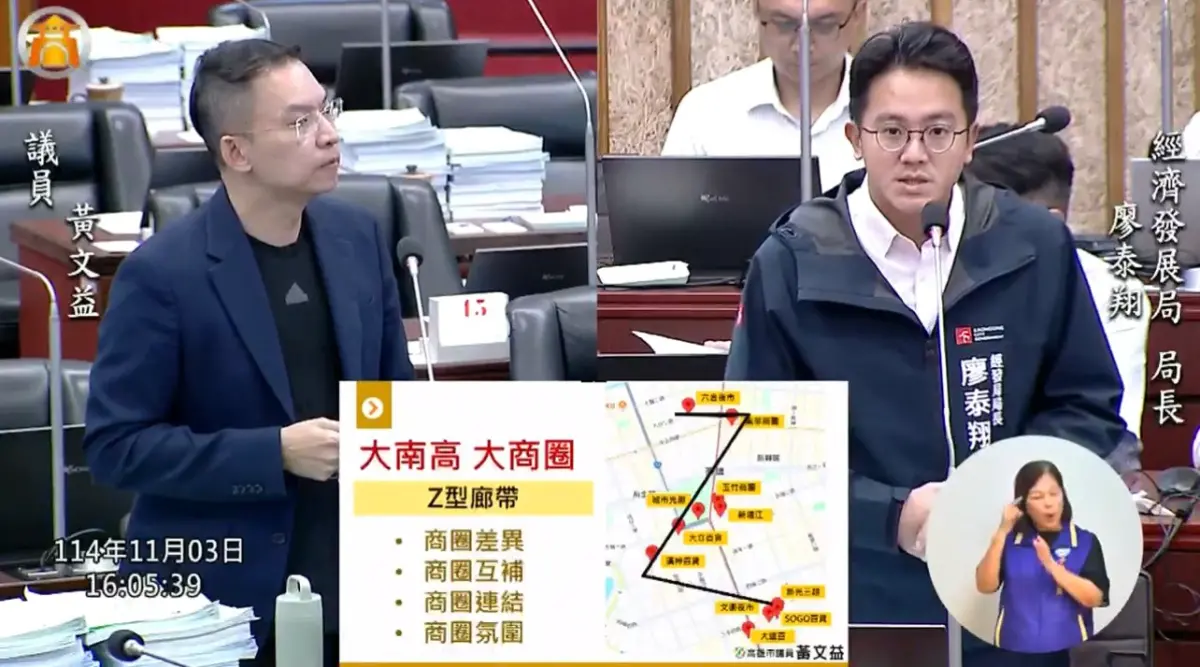 ▲黃文益呼籲市府打造「南台灣創意夜生活文化街」，讓高雄舊商圈重現榮景。（圖／高市議員黃文益提供）