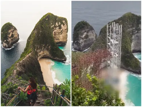 中國開發商在峇里島海灘蓋電梯！破壞美景惹眾怒　當局急喊卡
