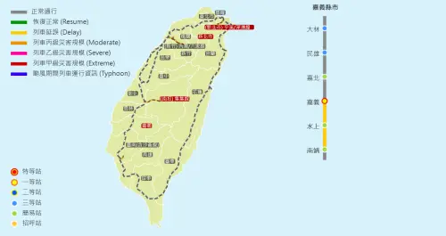 ▲台鐵南靖-水上間今天下午5時，有民眾從東線軌道跨越至西線軌道，遭一列142次自強號撞上。（圖／台鐵官網）