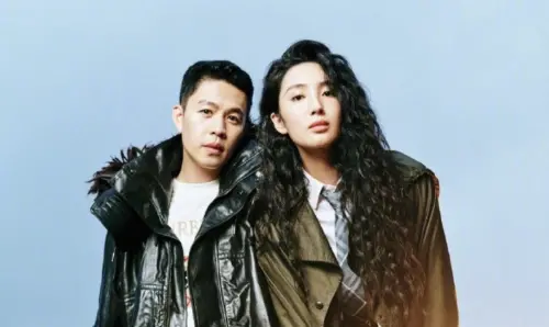 ▲李鴻其（左）與王紫璇（右）一起拍攝時尚美照，順便發布結婚喜訊。（圖／摘自ba哥专用微博）