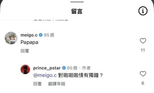 ▲粿粿與王子在IG上常出現多段曖昧對話。（圖／翻攝自IG prince_pstar）