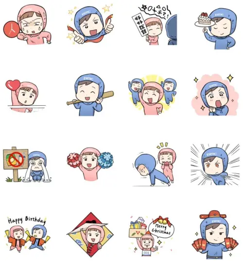 ▲LINE免費主題「安安寶寶愛運動貼圖篇」。（圖／取自LINE）