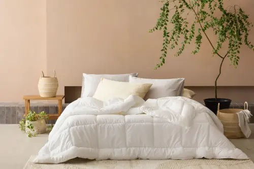 ▲REAL極輕暖石墨烯科技羽絨長效防螨冬被。（圖／HOLA提供）