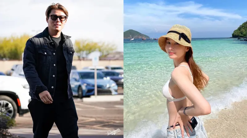 ▲在封王的歡慶氛圍中，山本由伸的場外話題意外成為焦點，一名疑似他的緋聞女友、日本名模丹羽仁希（Niki）現身道奇「大嫂團」。（圖／左：取自道奇官方X、右：取自Niki IG）